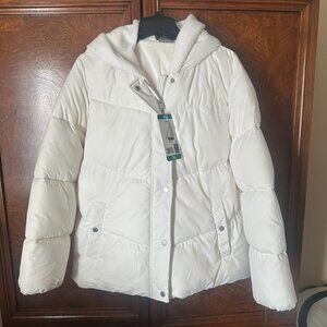 32 Degrees Women's White Puffer Jacket